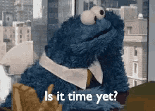 Is It Time Yet? GIF - Is It Time Yet Cookie Monster GIFs