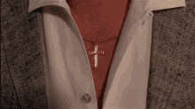 Gold Cross Pendant On Ray Liotta From Goodfellas GIF - Cross The Cross Cross Pendant GIFs