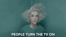 People Turn The Tv On Television GIF - People Turn The Tv On Television Turning Tv On GIFs