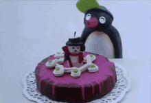 Buon Compleanno Auguri Compleanno Torta Di Compleanno Pingu Spegnere Le Candeline Festa GIF - Happy Birtday Birthday Party Birthday Cake GIFs