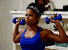 Lifting Weights GIF - Beauty And The Baller Beauty And The Baller Gifs Diandra Lyle GIFs