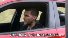 You Only Live Once Right Josh Segarra GIF - You Only Live Once Right Josh Segarra Damien Sanchez GIFs