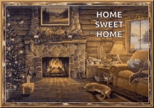 home sweet home cozy fireplace warm real