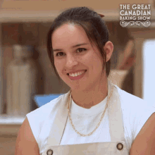 Shrug Aimee GIF - Shrug Aimee The Great Canadian Baking Show GIFs