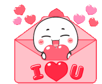Kawaii Love Sticker - Kawaii Love You Stickers
