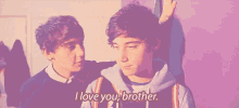 Brother Love GIF - Brother Love I Love You Brother Kiss GIFs