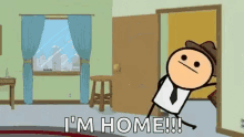 Cyanide And Happiness Im Home GIF - Cyanide And Happiness Im Home Animation GIFs