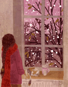 window winter first snow