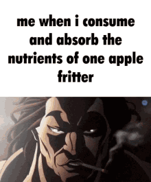 baking anime baki anime fight apple fritter