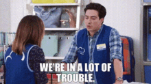 Superstore Jonah Simms GIF - Superstore Jonah Simms Were In A Lot Of Trouble GIFs