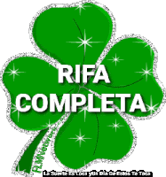 Rifa Completa Four Leaf Clover Sticker - Rifa Completa Four Leaf Clover Sparkle Stickers