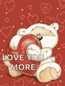 Love You More Teddy Bear GIF - Love You More Teddy Bear Hearts GIFs