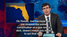 John Oliver, Getting Serious. GIF - The Daily Show John Oliver Florida GIFs