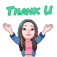 girl animated cute thank you so much thanks