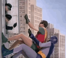Batman Robin GIF - Batman Robin Climb GIFs