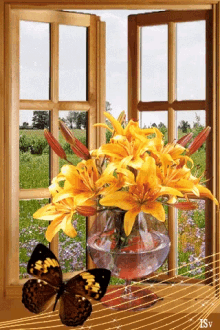 Windowpane Butterfly GIF - Windowpane Butterfly Flowerpot GIFs