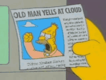 yelling cloud old man news