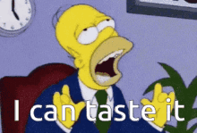 homer simpson mouth watering i can taste it delicious