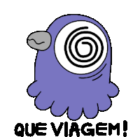 Confused Pigeon Says That'S So Trippy In Portuguese Sticker - Bro Pigeon Que Viagem Dizzy Stickers