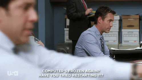 Office Problems GIF - Officeproblems Frozen Computer - Discover &amp; Share GIFs