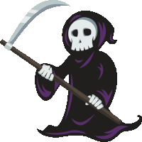 Grim Reaper Halloween Party Sticker - Grim Reaper Halloween Party Joypixels Stickers
