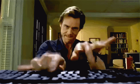 Typing Jim Carrey GIF - Typing Jim Carrey Fast GIFs