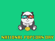 National Popcorn Day GIF - National Popcorn Day Panda Popcornday GIFs