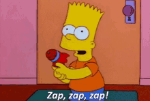Zap Zap Zap GIF - Zap Shotgun The Simpsons GIFs