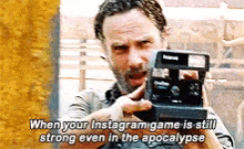 rickgrim instagram game is strong twd polaroid andrew lincoln
