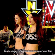 sasha banks becky lynch team bae best at everything youre about to get the beatdown of your life