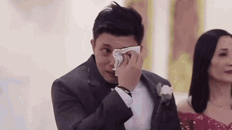 Crying Groom Wedding GIF - Crying Groom Wedding Bride - Discover & Share GIFs