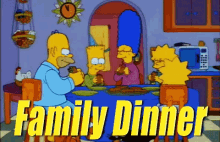 Family Dinner GIF - The Simpsons Family Dinner GIFs