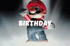 Super Mario Happy Birthday Gif Super Mario Happy Birthday Greeting Discover Share Gifs
