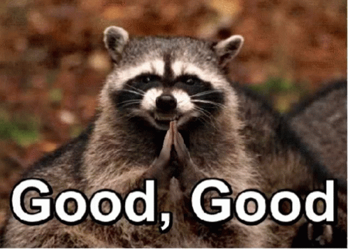 Raccoon Evil Smile GIF - Raccoon Evil Smile Clap - Discover & Share GIF...