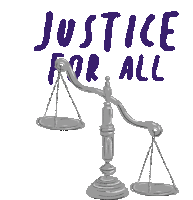 Scales Of Justice Justice For All Sticker - Scales Of Justice Justice For All Vote Warnock Stickers