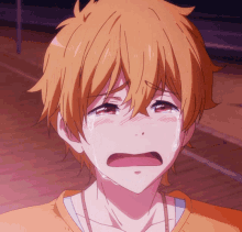 boy anime sad cry tears