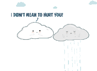 Downsign Teardrops Sticker - Downsign Teardrops Clouds Stickers