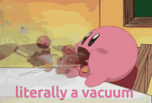 literally vacuum