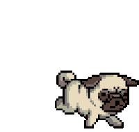 Pug Run Sticker - Pug Run Pixel Stickers