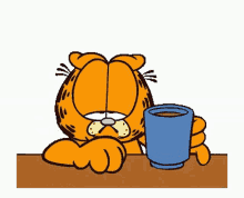 Garfield Coffee GIF - Garfield Coffee Cheers GIFs