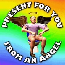 Present From An Angel Toilet GIF - Present From An Angel Toilet Gift From An Angel GIFs