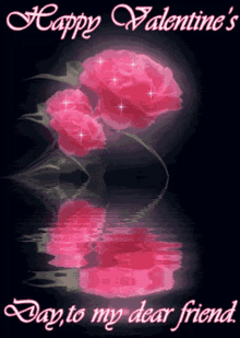 Happy Valentines Day To My Friend GIF - Happy Valentines Day To My Friend Roses GIFs