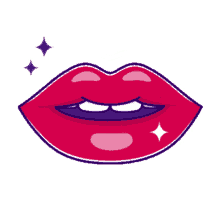 lips sticker lick sparkle