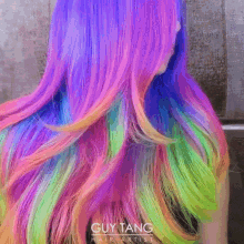Rainbow Hair GIF - Colored Hair Braids Dyed Hair GIFs