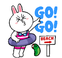 Beach Go Go Sticker - Beach Go Go Excited Stickers