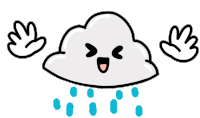 Cloudy Raining Sticker - Cloudy Raining Rainy Days Stickers