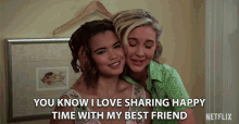 You Know I Love Sharing Happy Time With My Best Friend Isabel May GIF - You Know I Love Sharing Happy Time With My Best Friend Isabel May Katie Cooper GIFs
