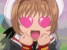 Gahh GIF - Card Captor Sakura Heart Eyes In Love GIFs