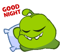 Good Night Om Nom Sticker - Good Night Om Nom Cut The Rope Stickers
