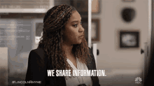We Share Information Tracie Thoms GIF - We Share Information Tracie Thoms Agent Cutter GIFs
